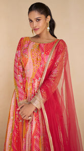 Designer pink Shded Alia Cut Anarkali Dress with Embroidery | bollywood dress | anarkali dress